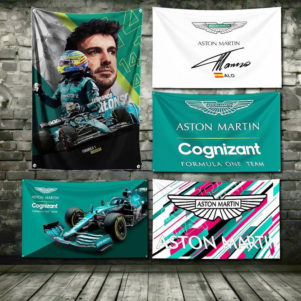 3x5 ft F1 Racing Martins Alonsos 14 Flag Polyester Digital Printing Banner pre garážové nástenné umenie výzdoba dverí s priechodmi