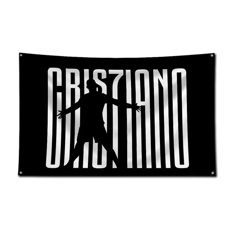 3x5 ft futbalová hviezda CR7-Ronaldos Flag Polyester Digital Printing Banner pre garáže alebo výzdobu dverí