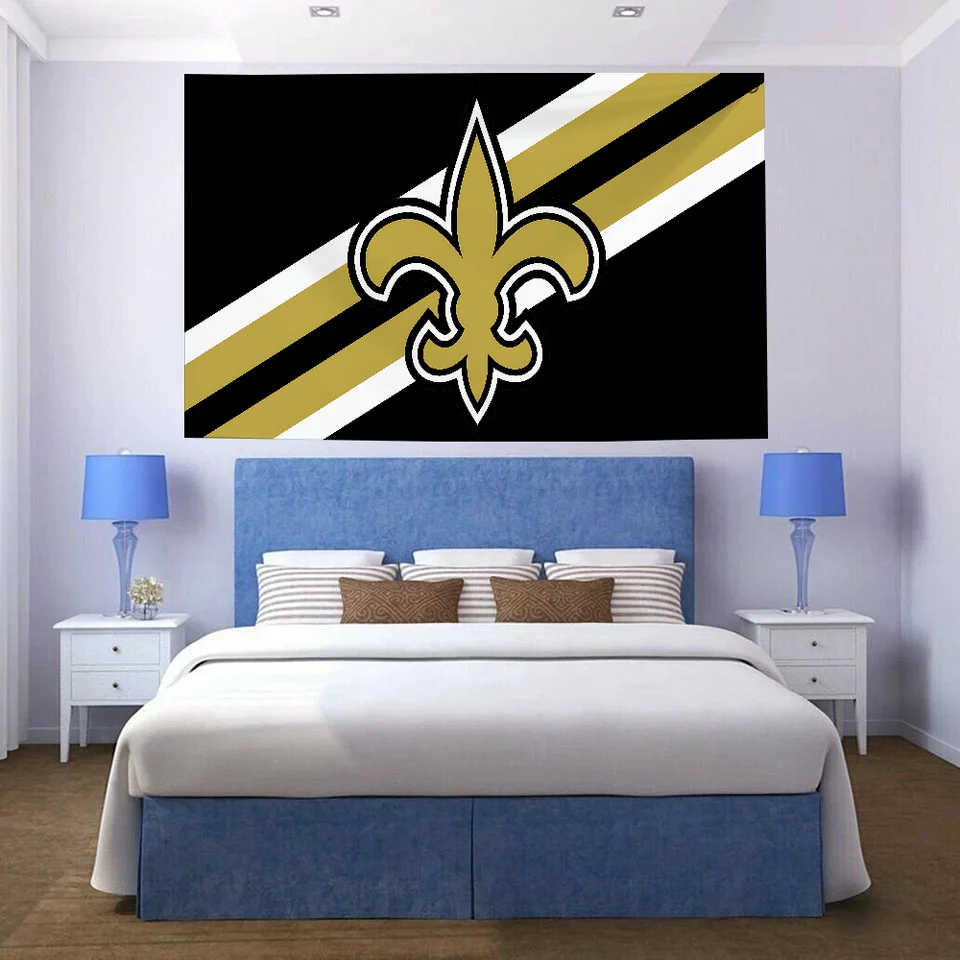 3x5 ft New Orleans Saints vianočná dekorácia vlajka automobilu na zavesenie kempingových dekorácií Dekoratívne vlajky sveta môžu AM