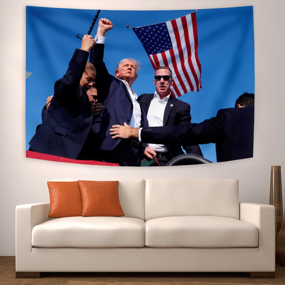 3x5 ft Trumps 2024 vlajka tapiséria Trump Trump pokus o pokus o pokus o pokus o pokus o zastrelenie volieb Trumps prežil pre vnútornú vonkajšiu dekoráciu