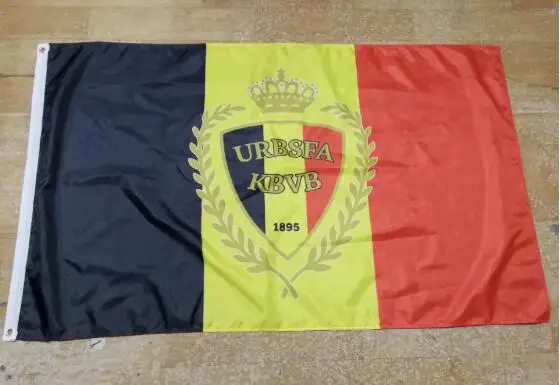3x5ft 90x150cm Custom Belgicko National Football Flag 100D Polyester Banners