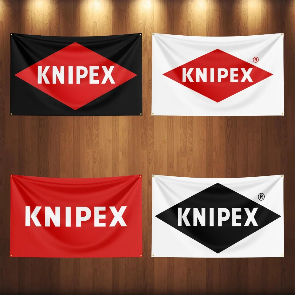3x5ft Knipexs Nástroj Logo Logo Polyester Tlačený elektrikár Banner pre výzdobu Banner ručný náradie Powel Tools and Accessories