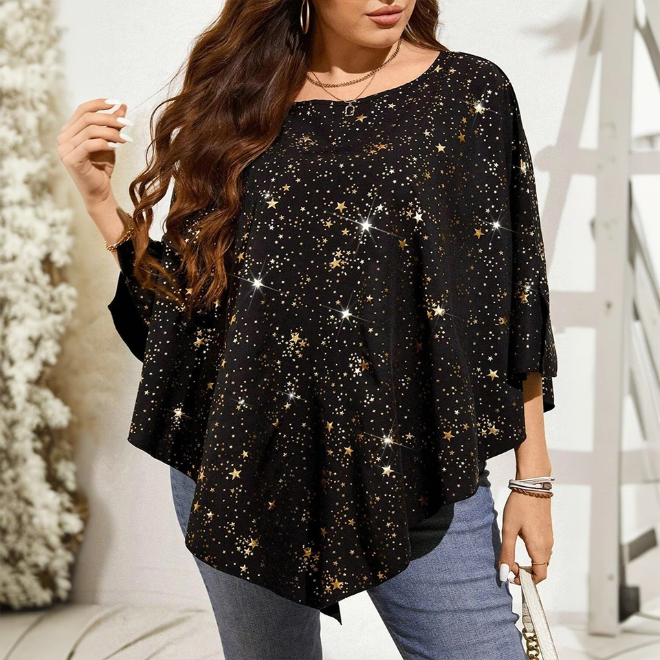 3xl 4xl 5xl vianočné dámske tričká Tričká plus veľkosť Top Vianoce košeľa na jeseň Zimná zima Kórejský Y2K Nadmerné odevy ženských odevov