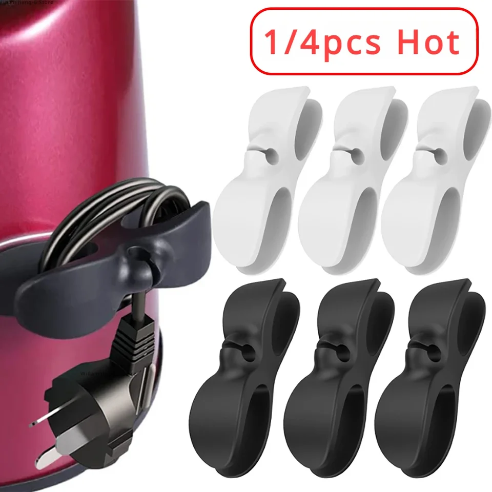 4/11ks kuchynský silikónový drôt klip Klip kuchyňu Ukladateľ organizátor drôtu hák kaviarne Cosina Coffee Machine Air Fryer Držiak