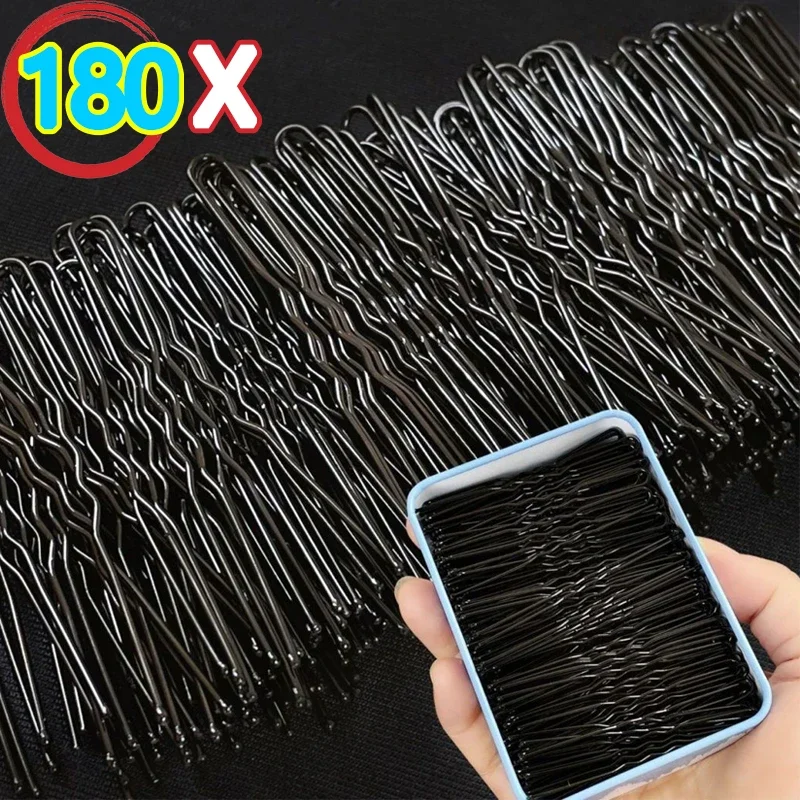 4/16 cm čierne vlasové svorky Bobby Pins jednoduché kovové BB Vyskynky Barrettes módne neviditeľné vlnené vlasy