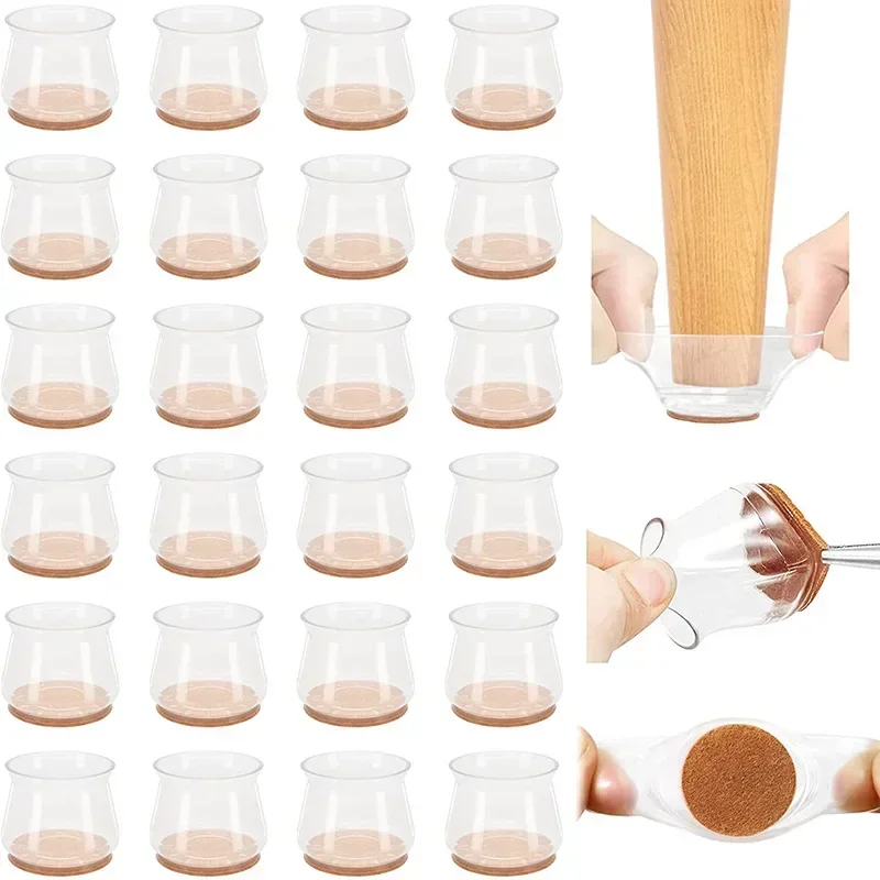 4/16ks stoličky na nohy na nohy Gumber Feet Protector chrániče nábytku stolové kryty Ponožky Ponožky pokrývajú nábytok na vyrovnávanie nôh Domáce dekorácie