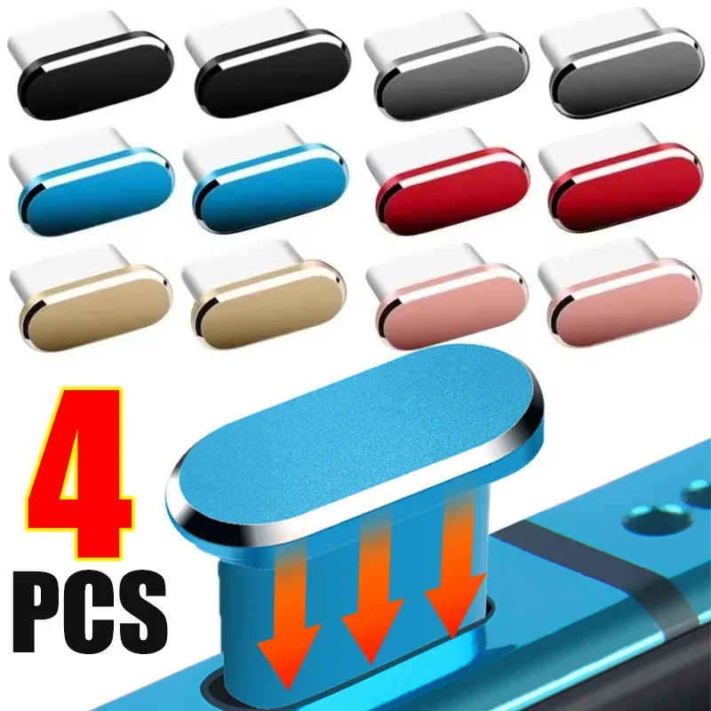 4/1ks USB Typ C Prachová zástrčka pre iPhone 15 Pro Max 15Plus Type-C nabíjací port chránič krytu kryt Capper pre iPhone iPad Xiaomi