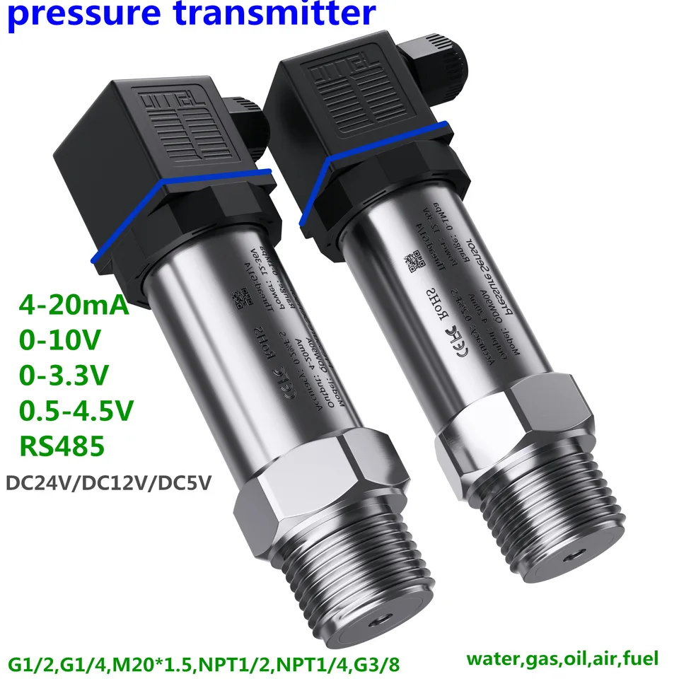 4-20 mA senzora vysielača tlaku 0-250Mbar 1Bar 5Bar 10bar 1,6 MPA 2,5 MPA 60BAR 300BAR G1/4, NPT1/4 M20*1,5Sensor