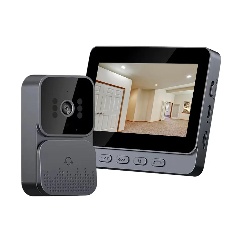 4,3 palca obrazovky IPS dverí IPS 2.4G Wireless Visual Intercom Dverne Bell Monitorovanie videa Intelligent Dverne Bell Dvojstranný interkom