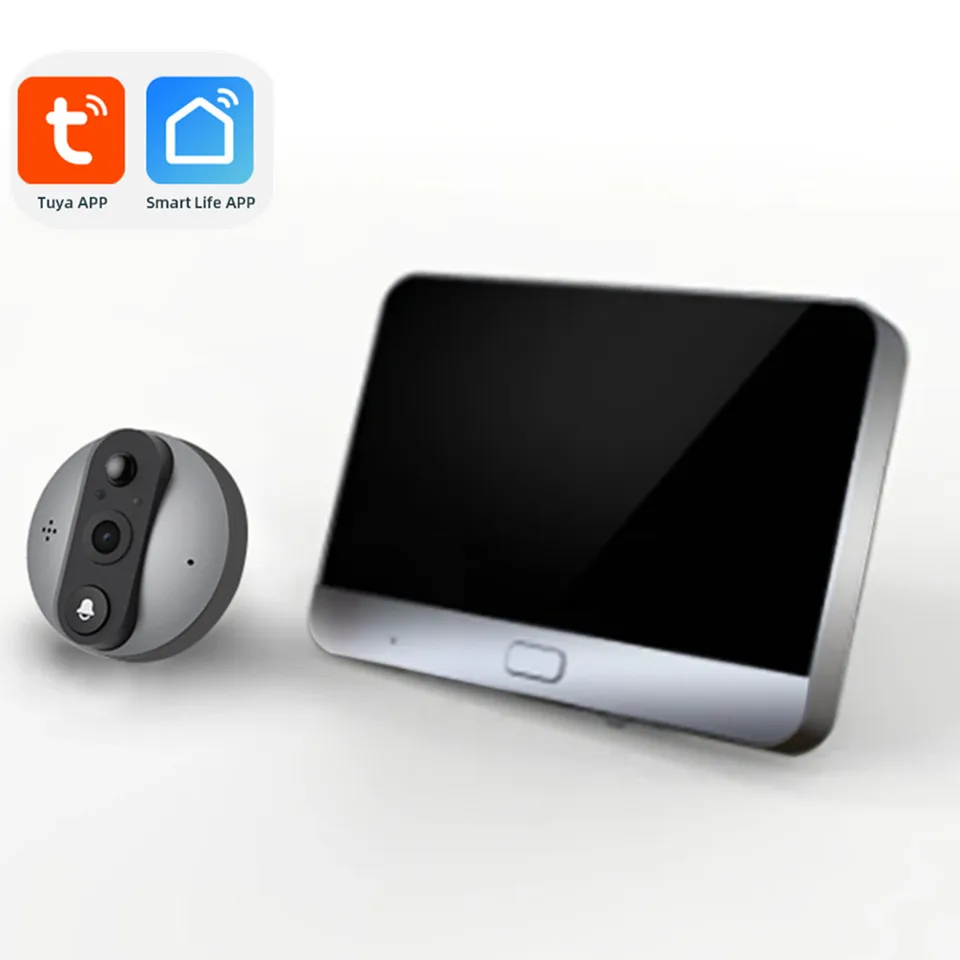 4,3 -palcová obrazovka IPS TUYA APP 2MP 1080P WIFI IP IP Door BURNOM VIDEO VIDEO VIDEO VIDUAR