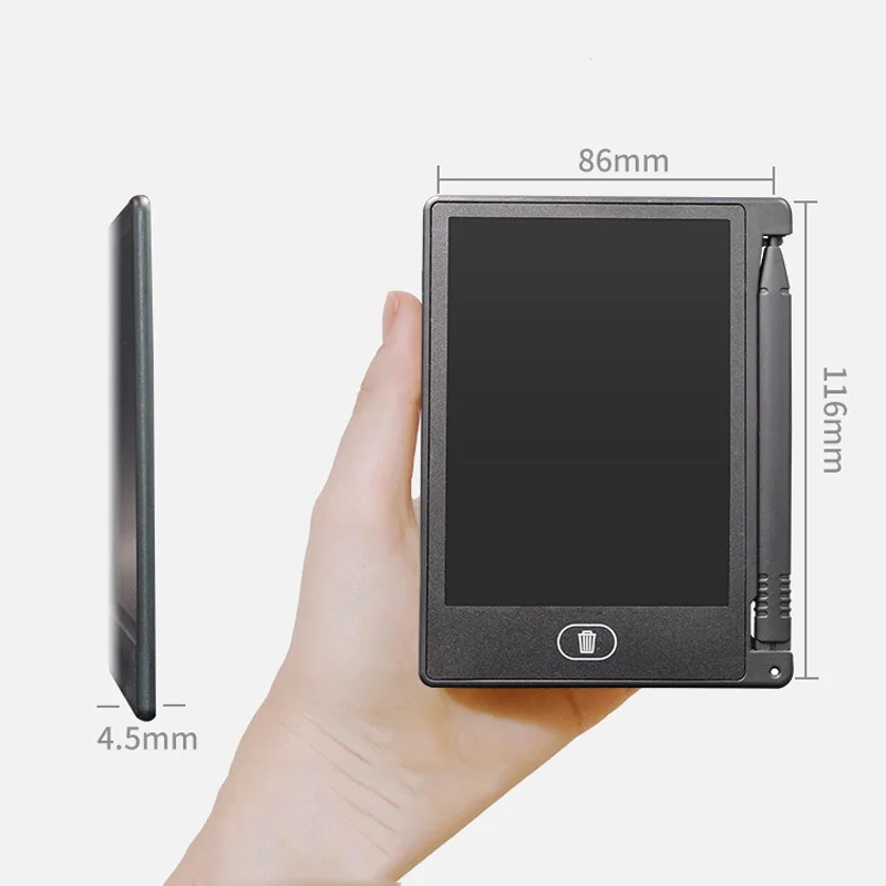 4,4 palca LCD Mini rukopis Tablet Detská hračka malá kreslená doska na písanie