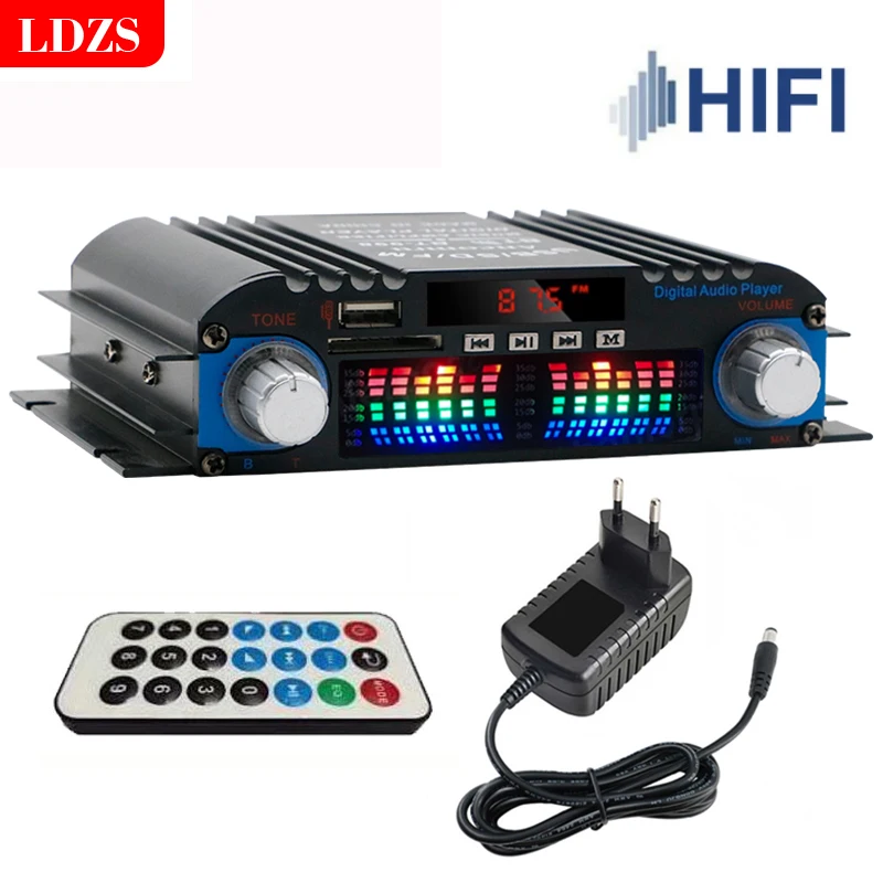 4*400 W 4.0 Kanál Hifi Bluetooth Power zosilňovač vozidla/domáce kino Digitálneho výkonu Audio AmplificAdor pre reproduktor bass USB/SD AUX