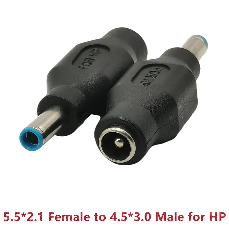 4,5*3,0 mm mužská zástrčka s ihlou do 5,5*2,1 mm ženský konektor DC DC Power Nabíjačka konektorový adaptér nabíjanie pre hp