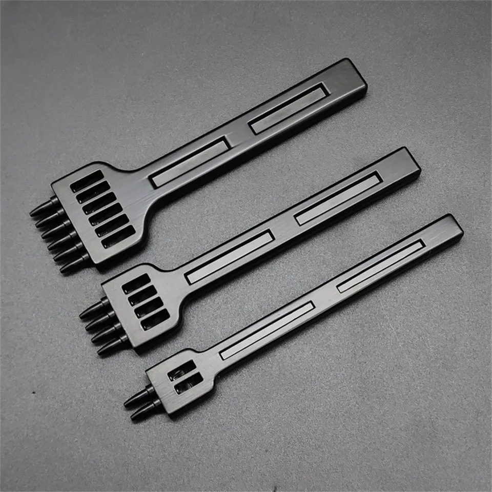 4/5/6 mm kožené čierne okrúhle diera Row Punch Tool Leather Punch Tool Nástroj na šitie pracovné sedlo Sada пробойники для кожи Nástroj