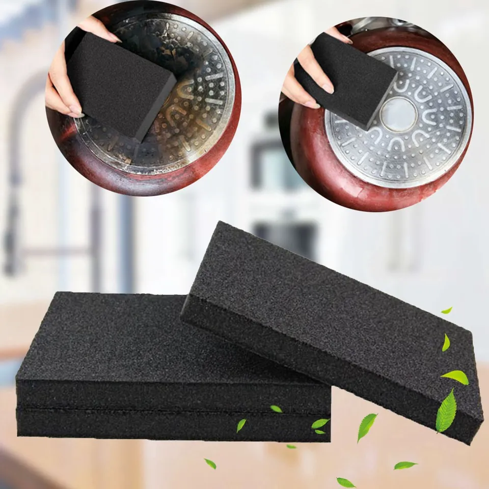 4/5/6ks nano čierna kúzelná špongia čistenie, čistiaca kefa deskaler utierka čistiaca hrnca kuchynské náradie Gadgets