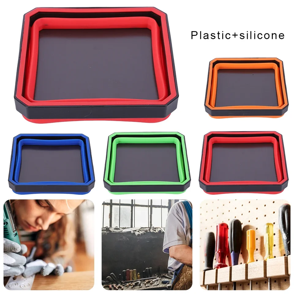 4.53 V magnetickom skrutkovom zásobníku Multicolor Clopsible Magnetic Parts Tray Magnetic Tray Box Magnetické skrutky Nástroje Časti držiak podnosu