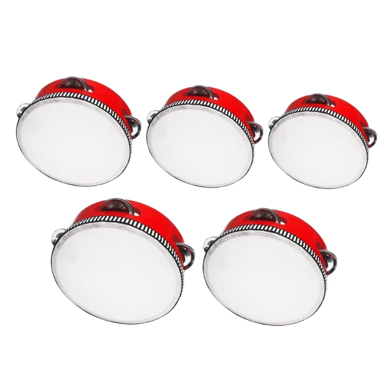 4/6/7/8/10inch Tamburín DETI DETI Vzdelávacie tamburíny Round Perkusie pre večierok Dancing Toy Musical Instrument