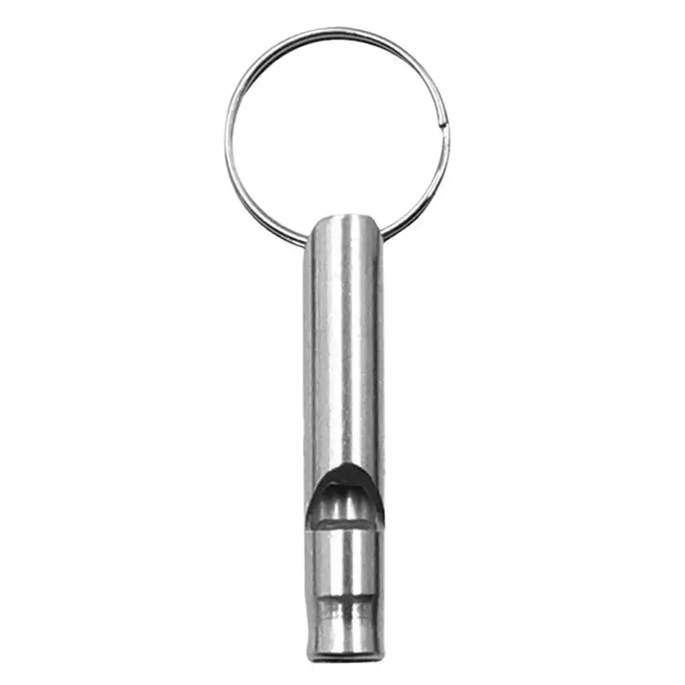 4,6 cm kovový píšťalka s príveskom s kľúčovou kľúčovou keychain pre vonkajšie prežitie núdzové mini veľkosť píšťaliek I9Y6