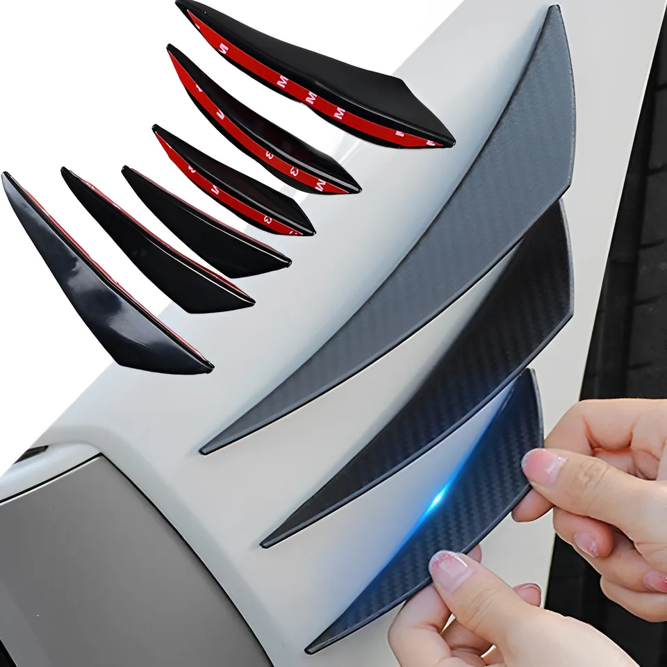 4/6ks automobil predný nárazník na pery dekorácia difúzora Difúzora skrata plutvového spojlera Canard Valence Can Canard Decor Automatické príslušenstvo