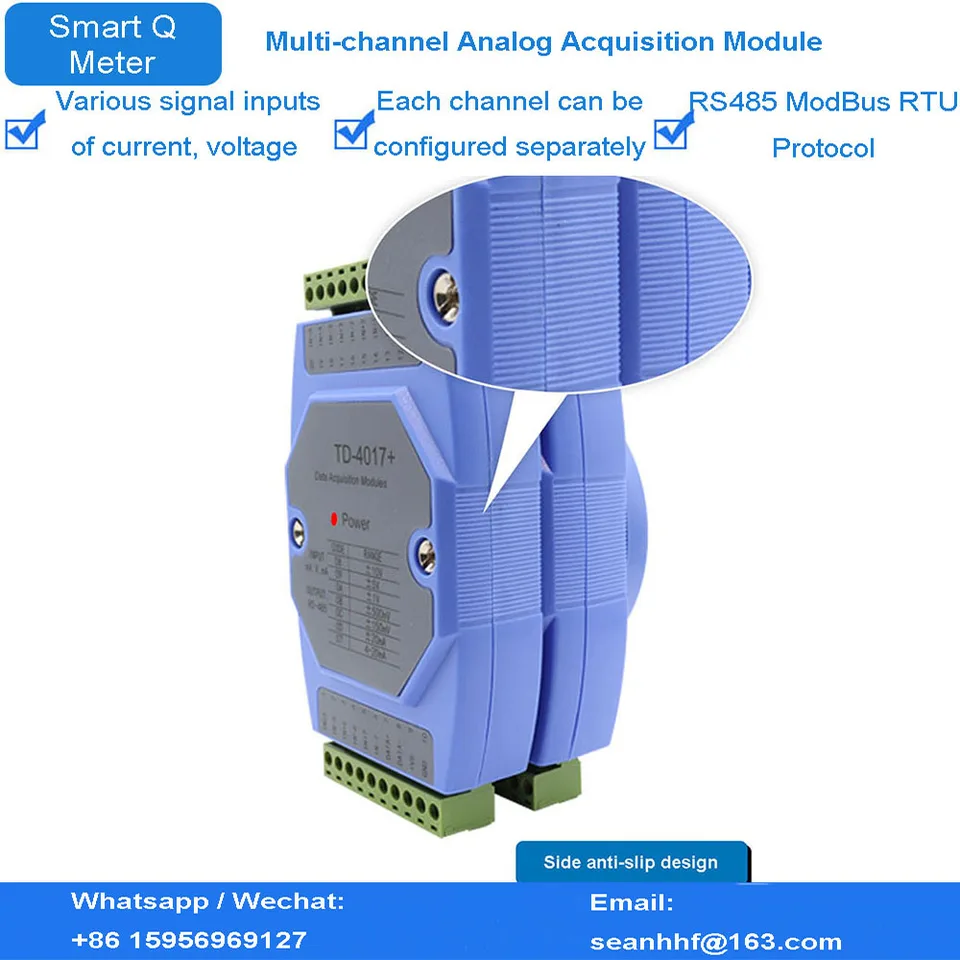 4 8 16 Kanál Intelligent Analógové vstupné dáta na získanie modulu Modbus napätie a súčasný nezávislý set pre vysielač signálu
