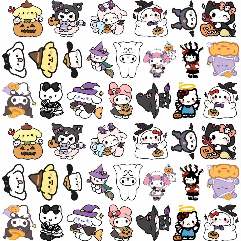 4/8 cm karikatúra anime Sanrio Halloween Hellokitty akrylová patch pre domácich majstrov ručne vyrábané šperky kľúče hračky veľkoobchodné materiály