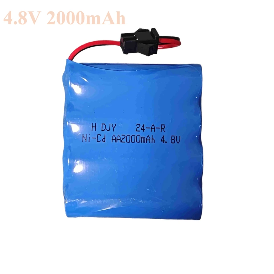4,8 V 2000 mAh Ni-CD Batéria pre batériu RC Cars RC Truck RC Hračky Tanks Truck Robots diely 4.8V Nabíjateľné batérie SM zástrčka