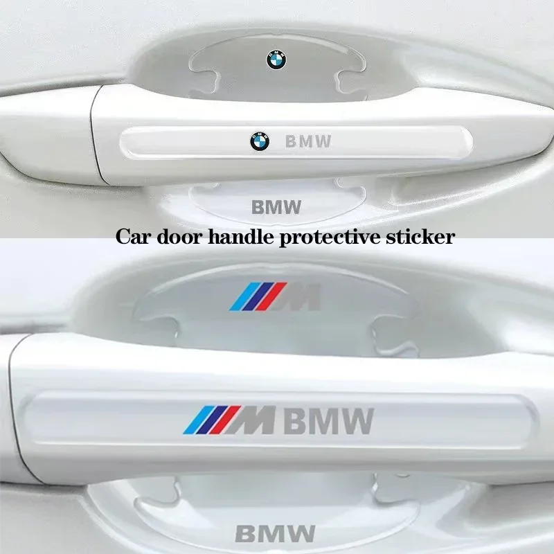 4/8ks epoxidové živicové vozidlo Styling Dvere Rukoväte Ochrana nálepiek na nálepky pre BMW M výkon F10 E36 E39 E87 E90 x3 x5 m3 m4