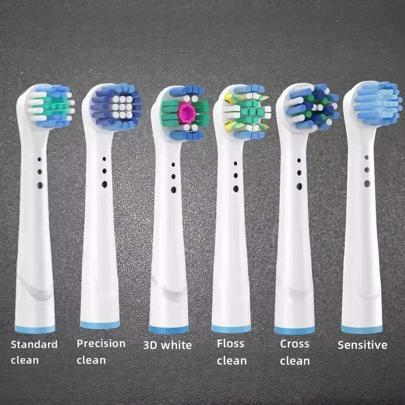 4/8ks náhradné kefy hlavy pre ústne b elektrické zubné kefky FLOSS Cross Action 3D Pro White Precision Standard Daily Clean