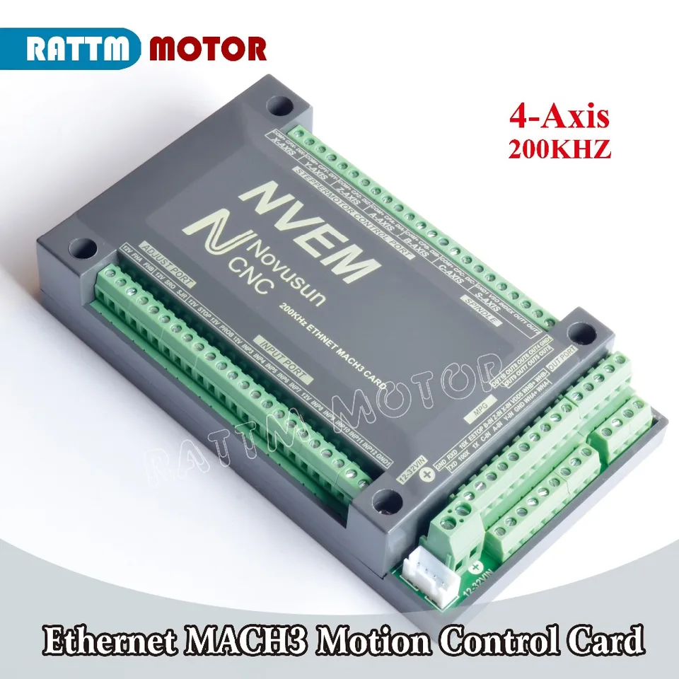 4 Axis Mach3 Ethernet CNC riadiaca karta pohybu NVEM 200 kHz pre krokový servomotor