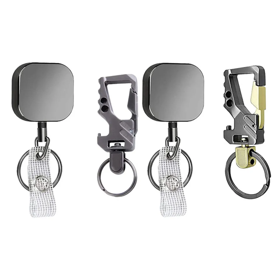 4 cm elektroplatovaný kovový štvorcový zatiahnuteľný odznak navijak Držiak odznaku ID Držiteľ ID Držiteľa karty s Keychain pre lekársku sestru