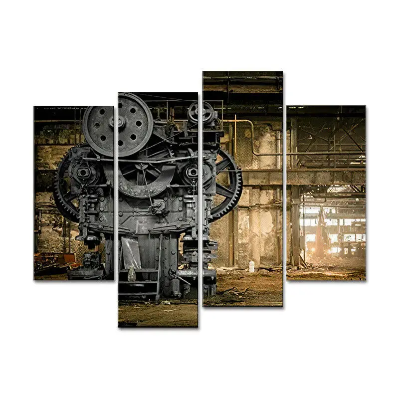 4 -dielny priemyselný výstroj Steampunk maľba nástenné umenie domáce dekorácie Doplnky Obrázky Plagáty pre dekorácie obývacej izby
