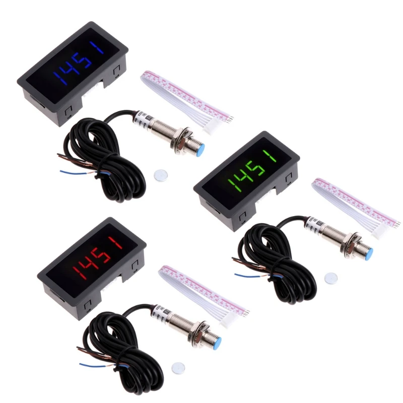 4 digitálny rýchlostný meter+Tachometer NPN-LED