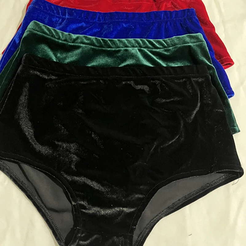 4 farby Gogo Dancer Costume Sexy zamatový vysoko pásový šortky bar Bar Nightclub DJ DS Party Jazz Dance Shorts Stage Rave Outfit Dwy9603
