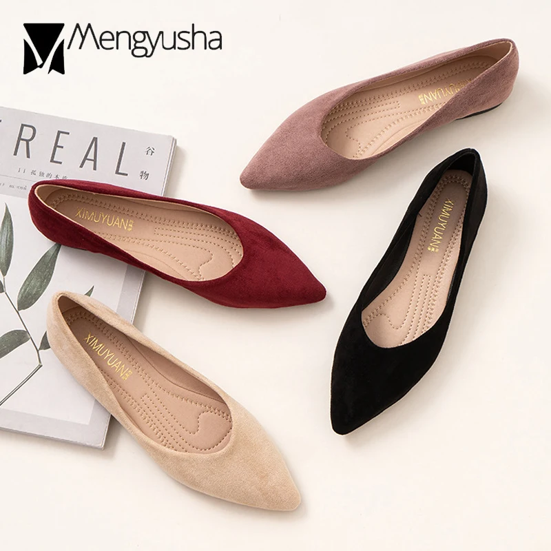 4 farby plus veľkosti baletné topánky Dámy špicaté špičky Flats Soft Mäkké mokasiniská Dámsky