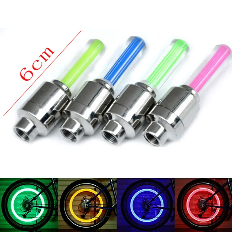 4 farebné bicykle cyklistické kolesá pneumatiky pneumatiky pneumatiky Cycling LED LED žiarovka Firefly Efekt pneumatiky ventilového ventilového veliteľského bojovňa Príslušenstvo