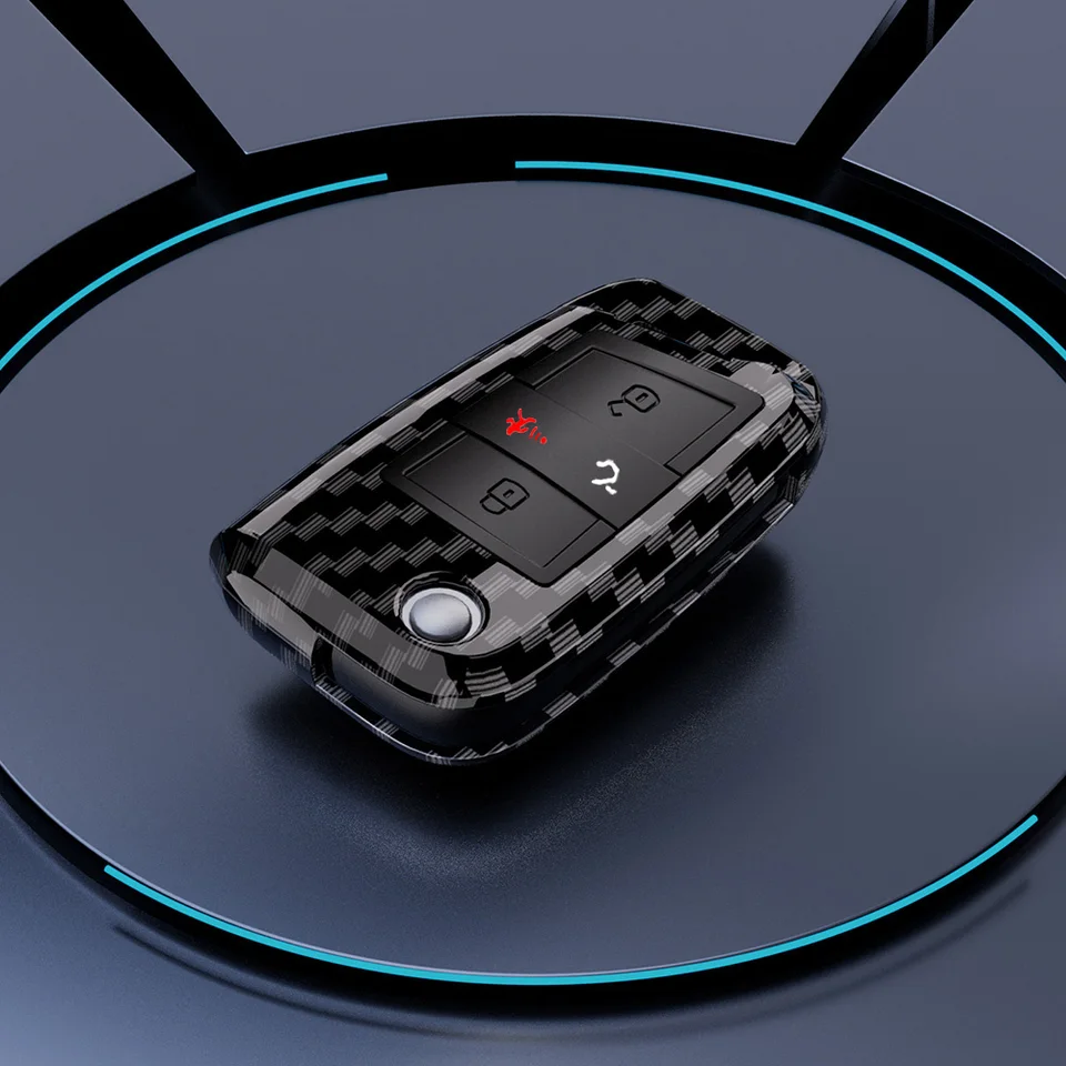 4 gombónne kryty krytu kľúča z karbonového vlákna ABS pre puzdro na kľúče pre Volkswagen VW Golf7 MK7 sedadlo Ibiza leon fr 2 altea aztec pre skod Octavi