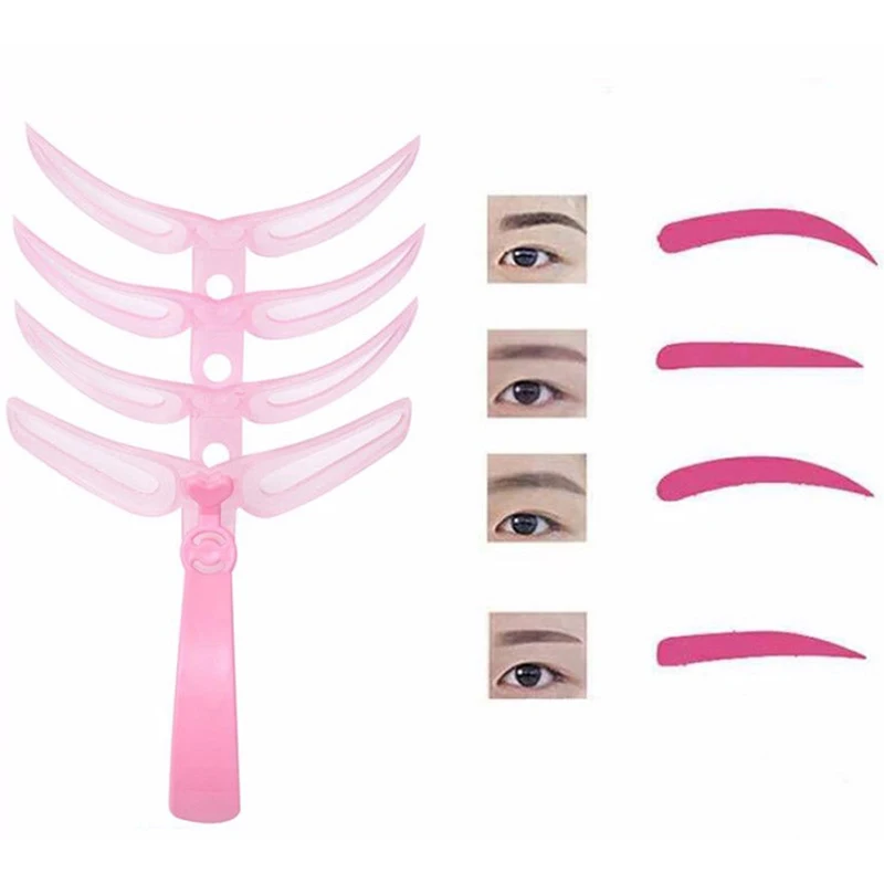 4 IN1 obočie šablón Čiara použiteľný dizajn make -up make -up make -up