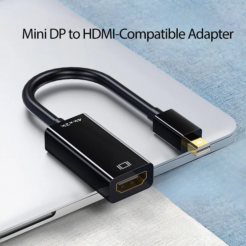 4 K Mini DP až HDMI kompatibilný adaptér prevodník zobrazovací port Muž DP pre ženskú HD TV káblovú adaptér Video zvuk pre PC TV