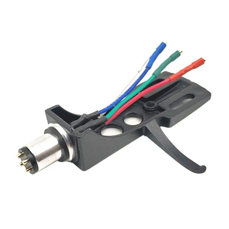 4 -kolíkové kontakty Čierny otočný headshell pre techniky pre gramofóny Fit Phono Gurntables Headshells Príslušenstvo
