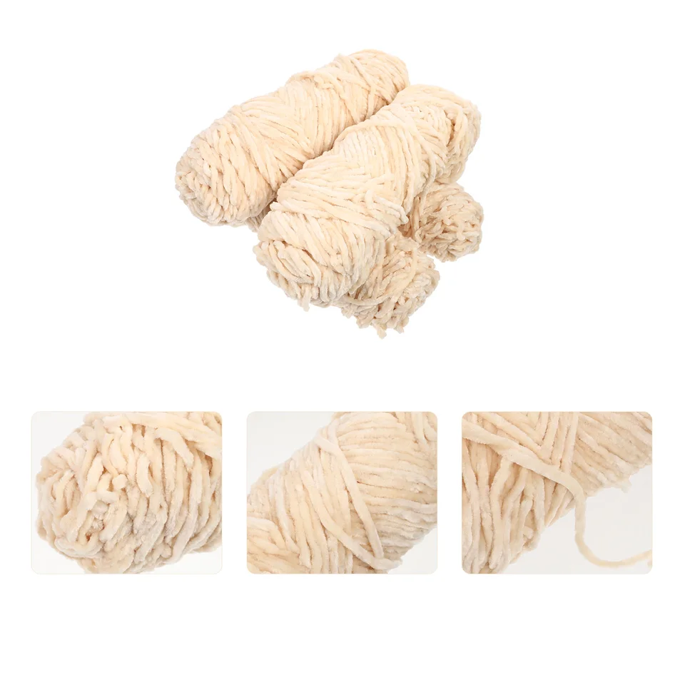 4 ks farebné zlaté zamatové priadza Husté pletené hádzanie prikrývky DIY Chenille Wool Scarf Baby