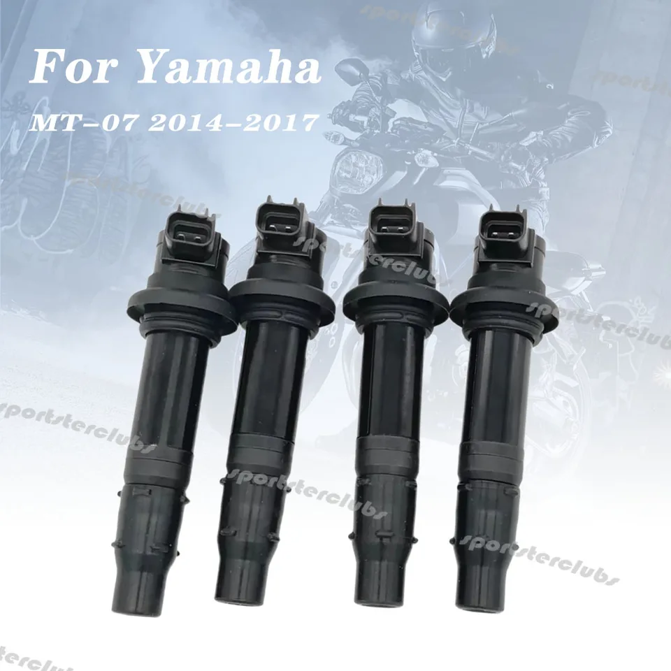 4 ks Motocyklové zapaľovacie uzávery zapaľovacej sviečky pre Yamaha MT-07 MT07 MT 07 1WS 2014-2017 2015 Vymeňte F6T558 5Ve-82310-00-00
