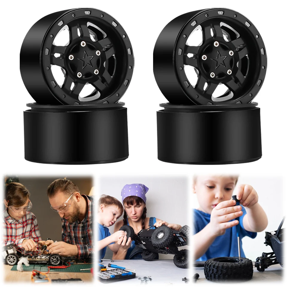 4 ks Nylon 2,2inch RC kolesá ráfiky 12 mm hex RC kolesový náboj pre 1/10 RC Crawler for Trx6 TRX4 G500 KM5 SCX10 RBX10 Wraith