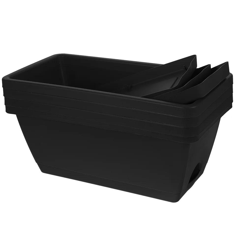 4 ks rastlinné hrnce vnútorné obdĺžnikové kvetinové rastliny veľké kvetináče bonsai pre vonkajšiu stranu