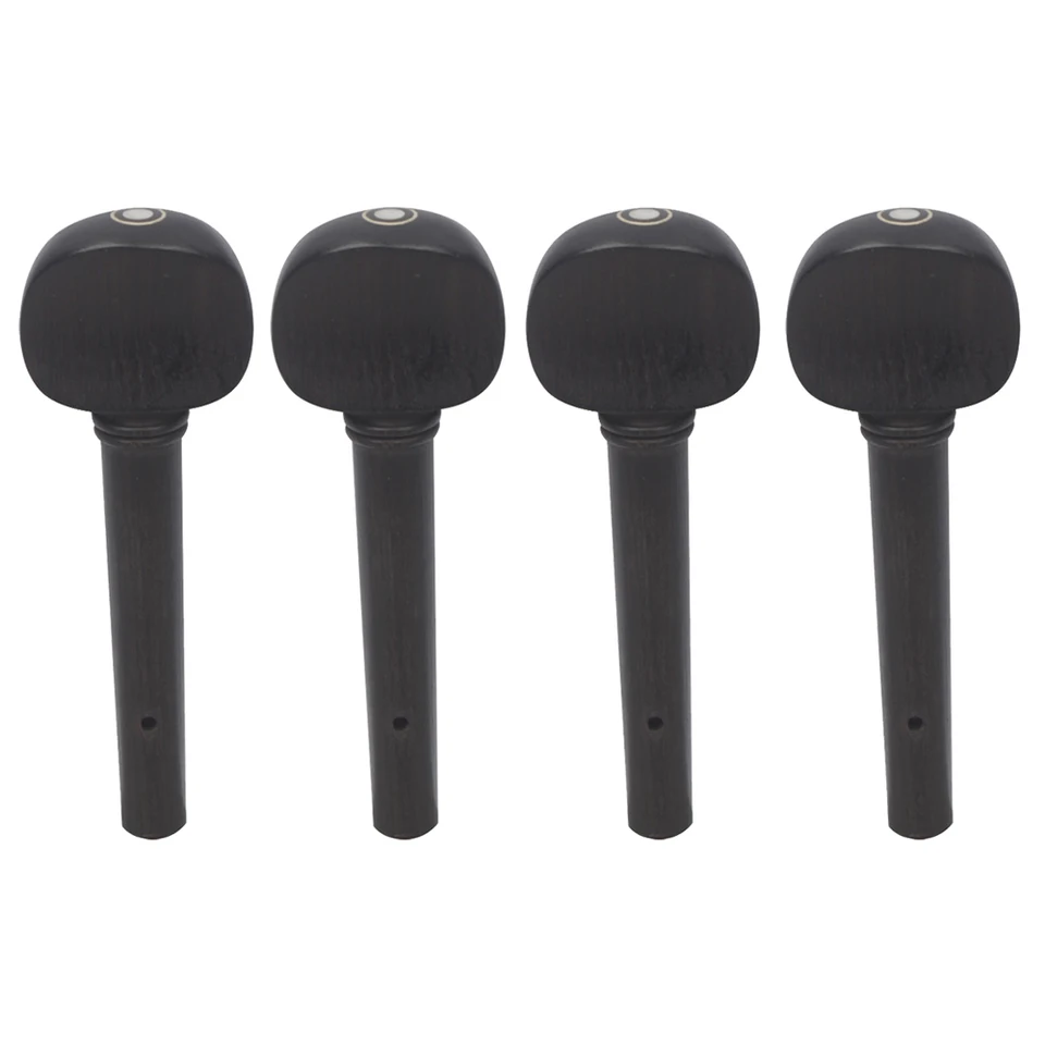 4 ks/set husľové ladiace kolíky tunery ebony strunové príslušenstvo pre 1/8 1/4 1/2 3/4 4/4 Fiddle Vysoké kvalitné husľové diely