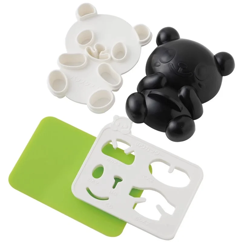 4 ks Sushi formy ryžové guľôčkové formy Sushi Panda Maker Fold Spoon kuchyňa kuchynské kuchynské náradie Sada kuchynských doplnkov