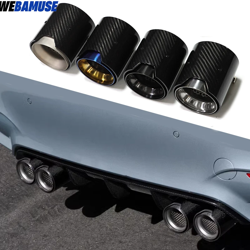 4 ks/šarža Honotéky z uhlíkových vlákien pre BMW M2 M3 M4 F80 F82 F83 F87 M Výfukový systém Výfukový systém Pipy Thop Tip Trop Tip Trop Tip Trop