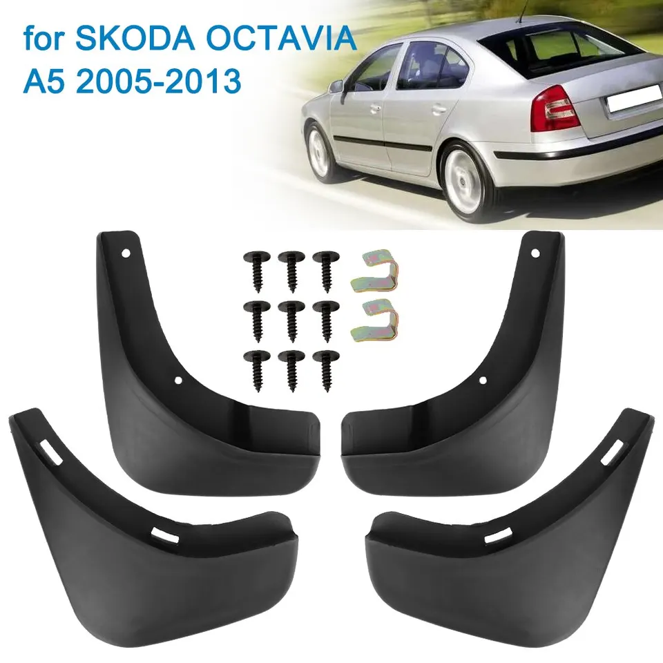 4 kusy auto bahenné klapky predné zadné blatníky pre Skoda Octavia A5 2005-2013 Mudguards Splash Guards