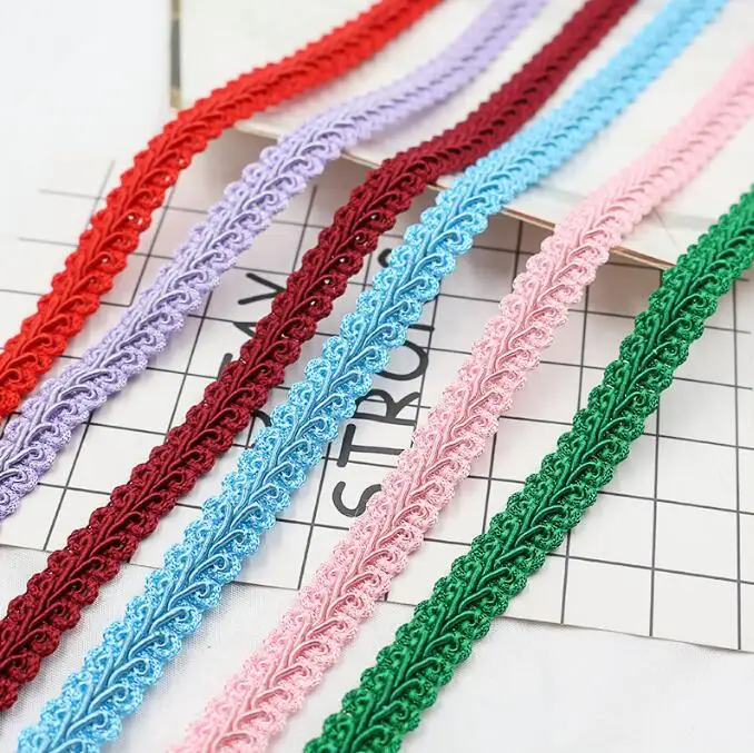 4 metre 1,2 cm šírka Vysoko kvalitná zelená čipka Tink Garment Headbbon Wedding DIY Krásna pletená čipka