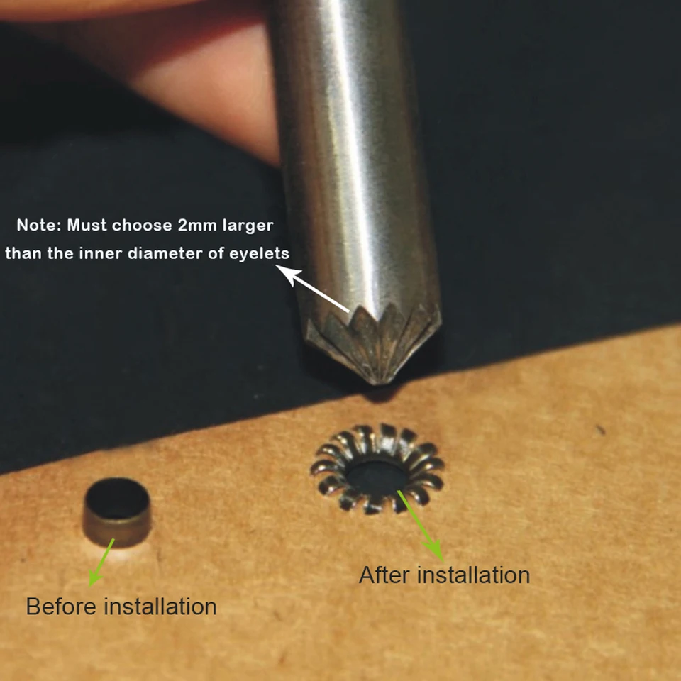 4 mm-12 mm praskanie nástroja na punč očí. Očné viečky