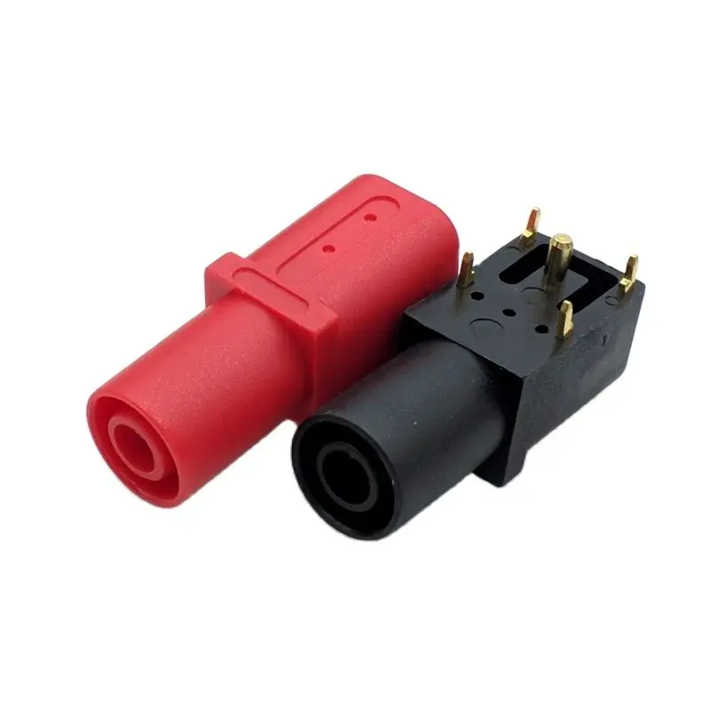 4 mm banánový zásuvka pravý uhol 4 mm banánový konektor PCB pre prístroj na napájanie 10ks/veľa
